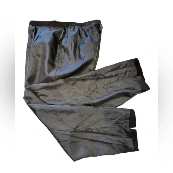 Silkland Petite 100% Silk Black & Gold Pants  Trousers Size PL/PG - Picture 5 of 9